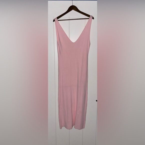 Free‎ People Beach Women Daniela Low Back Rib Knit Midi Sweater Dress L Boho NEW - Picture 1 of 8